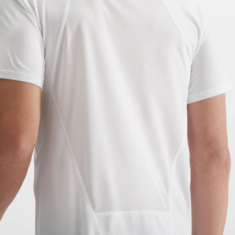 Salomon Outline Short Sleeve Men's T-Shirts White / Black | CA 35G8